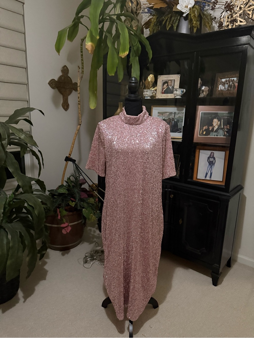 Vineyard Vines Pink Sequin Maxi Dress
